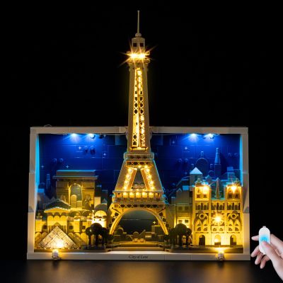 BrickSoul Upgrade Light Kit for 21064 Paris  City of Love Building Set | with ON/Off & Dimmer Switch & Hidden Cable Tech | Easy Install Lighting Set (21064 Set NOT Included)