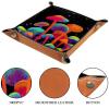 Microfiber Leather Dice Trays Folding for RPG DND Table Games, Dice Holder Storage Box Portable Folding Rolling Dice Tray Neno Mushroom, 20.5x20.5cm view 3