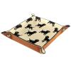Microfiber Leather Dice Trays Folding for RPG DND Table Games, Dice Holder Storage Box Portable Folding Rolling Dice Tray Black Labrador Background, 16x16cm view 2