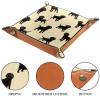 Microfiber Leather Dice Trays Folding for RPG DND Table Games, Dice Holder Storage Box Portable Folding Rolling Dice Tray Black Labrador Background, 16x16cm view 3