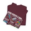 God Says I Am Christian Pixel Art Gamer Bible Verse Religious Faith Retro Video Game Mining Crafting Maroon view 3
