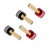 4Pcs RC Heatsink Bullet Plug Connectors & Grips for 1/10 RC Crawler Car Upgrade Parts (5mm) view 1