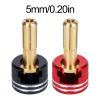 4Pcs RC Heatsink Bullet Plug Connectors & Grips for 1/10 RC Crawler Car Upgrade Parts (5mm) view 2