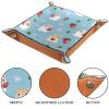Microfiber Leather Dice Trays Folding for RPG DND Table Games, Dice Holder Storage Box Portable Folding Rolling Dice Tray Hamsters Strawberry Hearts, 20.5x20.5cm view 3