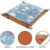 Microfiber Leather Dice Trays Folding for RPG DND Table Games, Dice Holder Storage Box Portable Folding Rolling Dice Tray Sweet Cherry Cats, 20.5x20.5cm view 3