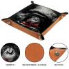 Microfiber Leather Dice Trays Folding for RPG DND Table Games, Dice Holder Storage Box Portable Folding Rolling Dice Tray Christmas Orangutan, 16x16cm view 3