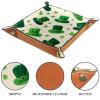 Microfiber Leather Dice Trays Folding for RPG DND Table Games, Dice Holder Storage Box Portable Folding Rolling Dice Tray St. Patrick's Hat, 16x16cm view 3