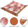 Microfiber Leather Dice Trays Folding for RPG DND Table Games, Dice Holder Storage Box Portable Folding Rolling Dice Tray Strawberry Rabbits Pinki, 20.5x20.5cm view 3