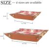 Microfiber Leather Dice Trays Folding for RPG DND Table Games, Dice Holder Storage Box Portable Folding Rolling Dice Tray Strawberry Rabbits Pinki, 20.5x20.5cm view 4