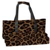 3 Pcs Empty Mahjong Bag Set Seamless leopard texture leopard fur leather print African animals Soft American Mahjong Tile Carrying Case Rack and Pushers Bags Game Night Accessories Gifts for Women view 1