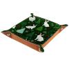 Microfiber Leather Dice Trays Folding for RPG DND Table Games, Dice Holder Storage Box Portable Folding Rolling Dice Tray Christmas Tree Rabbit Pattern, 20.5x20.5cm view 2