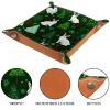 Microfiber Leather Dice Trays Folding for RPG DND Table Games, Dice Holder Storage Box Portable Folding Rolling Dice Tray Christmas Tree Rabbit Pattern, 20.5x20.5cm view 3
