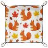 Microfiber Leather Dice Trays Folding for RPG DND Table Games, Dice Holder Storage Box Portable Folding Rolling Dice Tray Squirrel Maple Leaf, 20.5x20.5cm view 1