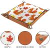 Microfiber Leather Dice Trays Folding for RPG DND Table Games, Dice Holder Storage Box Portable Folding Rolling Dice Tray Squirrel Maple Leaf, 20.5x20.5cm view 3