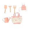 cossy Kids Gardening Set, 13PCS Garden Tool Kit for Kids and Toddlers Boys Girls, Includes Tote Bag, Watering Can, Shovels, Rake, Kids Gardening Gloves, Apron, Garden Book and More, Pink view 1