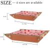 Microfiber Leather Dice Trays Folding for RPG DND Table Games, Dice Holder Storage Box Portable Folding Rolling Dice Tray Daisy Strawberry Pink, 16x16cm view 4