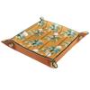 Microfiber Leather Dice Trays Folding for RPG DND Table Games, Dice Holder Storage Box Portable Folding Rolling Dice Tray Coconut Tree Floral Yellow, 20.5x20.5cm view 2