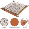 Microfiber Leather Dice Trays Folding for RPG DND Table Games, Dice Holder Storage Box Portable Folding Rolling Dice Tray Purple Fresh Flowers, 20.5x20.5cm view 3