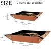 Microfiber Leather Dice Trays Folding for RPG DND Table Games, Dice Holder Storage Box Portable Folding Rolling Dice Tray Flowers Skull, 16x16cm view 4