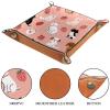 Microfiber Leather Dice Trays Folding for RPG DND Table Games, Dice Holder Storage Box Portable Folding Rolling Dice Tray Strawberry Dogs, 20.5x20.5cm view 3