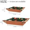 Microfiber Leather Dice Trays Folding for RPG DND Table Games, Dice Holder Storage Box Portable Folding Rolling Dice Tray Green Christmas Background, 20.5x20.5cm view 4