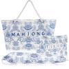 Bornerwhite 3 Pcs Empty Mahjong Bag Set for Tiles and Racks American Mahjong Case Travel Bag Tote Carrying Bags Cute Mah Jong Accessories Mahj Rack Storage Bags Carrying Case(Elegant) view 1
