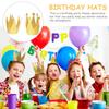 Abaodam 12pcs Glitter Birthday Crowns Hats for and Adults, Pvc Shimmer Party Headwear Set, Photo Prop for Birthday Celebration and Party Supplies view 4