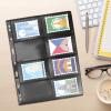 BESPORTBLE 10-sheet Pvc Stamp Storage Album with Double-sided Inserts for Stamp Collectors Loose-leaf Holder Suitable and Bill Collection Organizer view 3