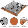 Microfiber Leather Dice Trays Folding for RPG DND Table Games, Dice Holder Storage Box Portable Folding Rolling Dice Tray Dogs Grey Pattern, 16x16cm view 3