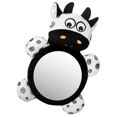 ARTSEWPLY Backseat Mirror for Rear Facing Car Seat, Black White Reflective Safety Mirror with Wide View for Observation in Vehicle