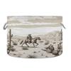 Takiito Cowboy in Desert Storage Basket for Organizing, Fabric Collapsible Basket with Cotton Rope Handle for Bathroom Laundry Nursery view 1