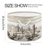 Takiito Cowboy in Desert Storage Basket for Organizing, Fabric Collapsible Basket with Cotton Rope Handle for Bathroom Laundry Nursery view 2