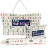 Bornerwhite 3 Pcs Empty Mahjong Bag Set for Tiles and Racks American Mahjong Case Travel Bag Tote Carrying Bags Cute Mah Jong Accessories Mahj Rack Storage Bags Carrying Case(Modern) view 1