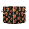 Takiito Flowers Storage Basket for Organizing, Fabric Collapsible Basket with Cotton Rope Handle for Bathroom Laundry Nursery view 1