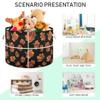 Takiito Flowers Storage Basket for Organizing, Fabric Collapsible Basket with Cotton Rope Handle for Bathroom Laundry Nursery view 4
