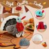 8.6 Inch Plush Turkey Stuffed Animal - Thanksgiving Stuffed Animals for Kids, Baby, Adult Collectors | Fall Harvest Party Decor | Ultra-Soft Turkey Plush Toy Gift (Black) view 3