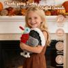 8.6 Inch Plush Turkey Stuffed Animal - Thanksgiving Stuffed Animals for Kids, Baby, Adult Collectors | Fall Harvest Party Decor | Ultra-Soft Turkey Plush Toy Gift (Black) view 4