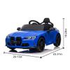 12v Kids Ride-On Toy Car with Parent Remote Control, 2.4G, Three-Speed Adjustable, Power Display, USB/MP3/Bluetooth, LED Lights, for Ages 2-5, Indoor Outdoor Play (Blue) view 2