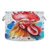 Takiito Rooster Storage Basket for Organizing, Fabric Collapsible Basket with Cotton Rope Handle for Bathroom Laundry Nursery view 1