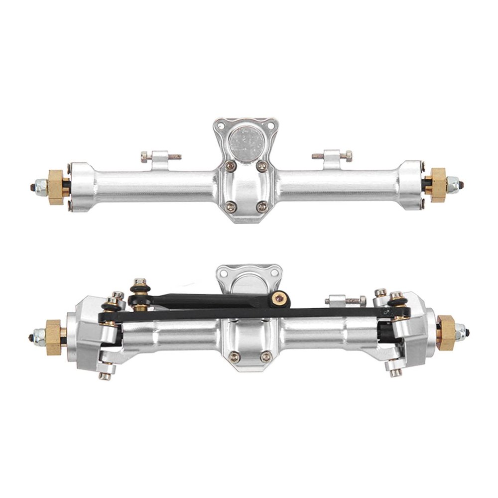 Aluminum Alloy Sturdy RC AXLE Assembly Perfect for AXIAL SCX24 AXI90081 AXI00001 AXI00002 1/24 RC CAR (Silver)