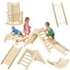 IDEALHOUSE Pikler Triangle Set 8-in-1 Foldable Baby Climbing Toys Wooden Climbing Set with Arch&Ramp&Ladder Baby Climber Indoor Jungle Gyms for Toddlers Toys, Christmas for Kids view 1