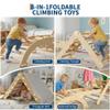 IDEALHOUSE Pikler Triangle Set 8-in-1 Foldable Baby Climbing Toys Wooden Climbing Set with Arch&Ramp&Ladder Baby Climber Indoor Jungle Gyms for Toddlers Toys, Christmas for Kids view 3