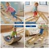IDEALHOUSE Pikler Triangle Set 8-in-1 Foldable Baby Climbing Toys Wooden Climbing Set with Arch&Ramp&Ladder Baby Climber Indoor Jungle Gyms for Toddlers Toys, Christmas for Kids view 4