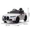 12v Kids Ride-On Toy Car with Parent Remote Control, 2.4G, Three-Speed Adjustable, Power Display, USB/MP3/Bluetooth, LED Lights, for Ages 2-5, Indoor Outdoor Play (White) view 2