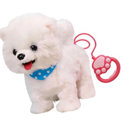 Oxxggkao Pet Robot Plush Electric Toy Dog That Walks Barks and Talks for with Interactive Features for Education Talking Pet Toy