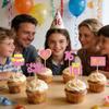 12 Pcs Happy 16th Birthday Cupcake Toppers Glitter Hello Sixteen Cake Decor Pink Cake Decorations for 16th Birthday Party Supplies view 2
