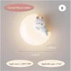 Cute Kids Room Wall Lamp - Bear Rabbit Cloud Light, Creative Cream Style Nursery Decor for Baby Girl & Boy Bedroom, Adorable Bedside Lighting for Children view 2
