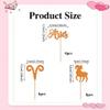 12 Pcs Aries Cupcake Toppers Orange Glitter Zodiac Cupcake Decorations for Horoscope Birthday Party Cupcake Decor Supplies view 4