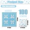 100 Pcs Blue Bow Napkins, Coquette Theme Party Napkins for Blue Bow Birthday Decorations Baby Shower Bridal Coquette Birthday Decorations view 2
