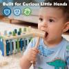 Lehoo Castle Baby Montessori Toys for 1 2 Year Old, Wooden Hammering Pounding Toy with Xylophone, Educational Learning Activities for 1 2 3 Year Old Boys First Christmas Birthday Gifts - Dinosaur view 2